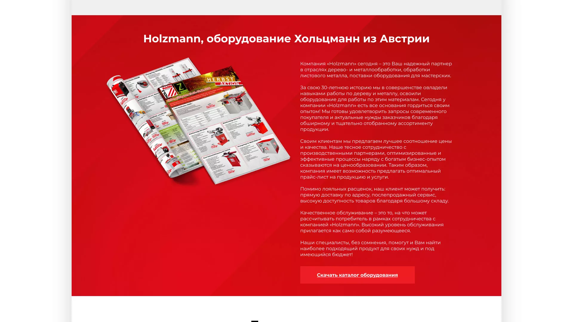 Создание сайта компании «HOLZMANN Maschinen GmbH» в Гусь-Хрустальном