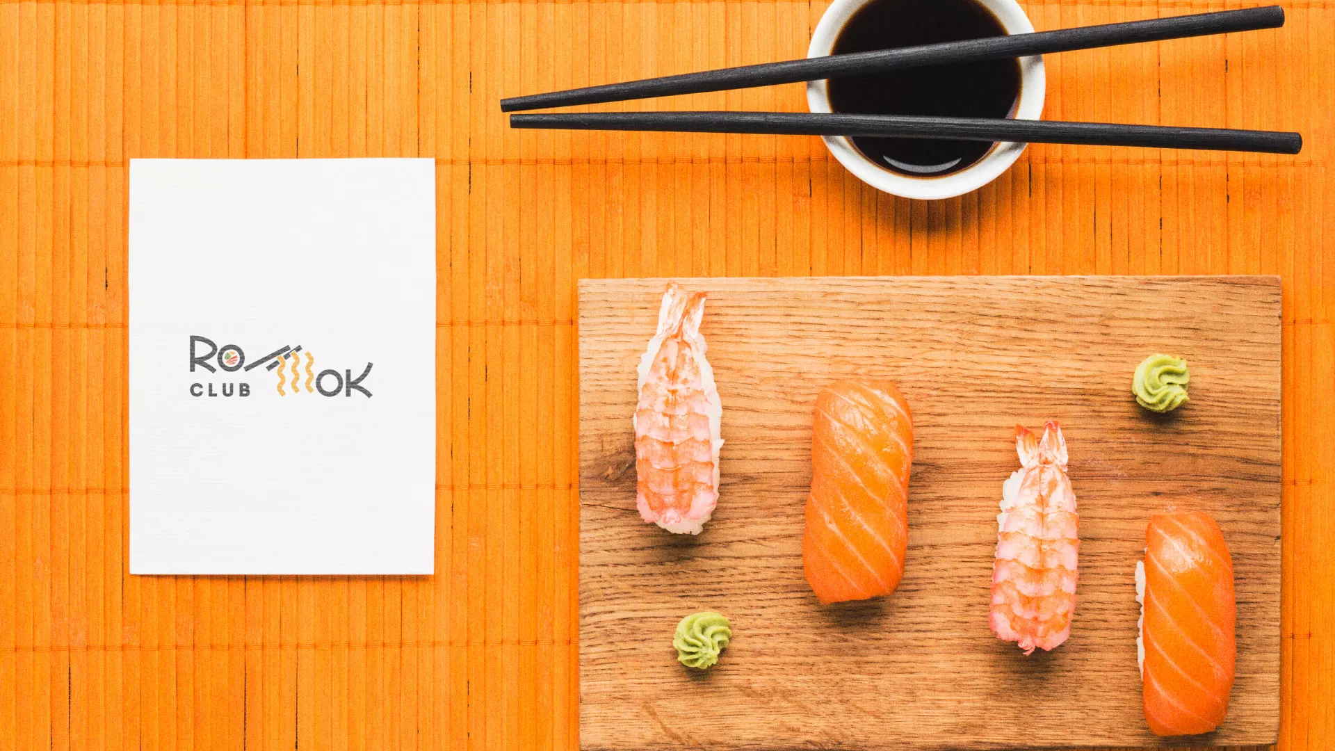 Создание логотипа суши-бара «Roll Wok Club» в Гусь-Хрустальном