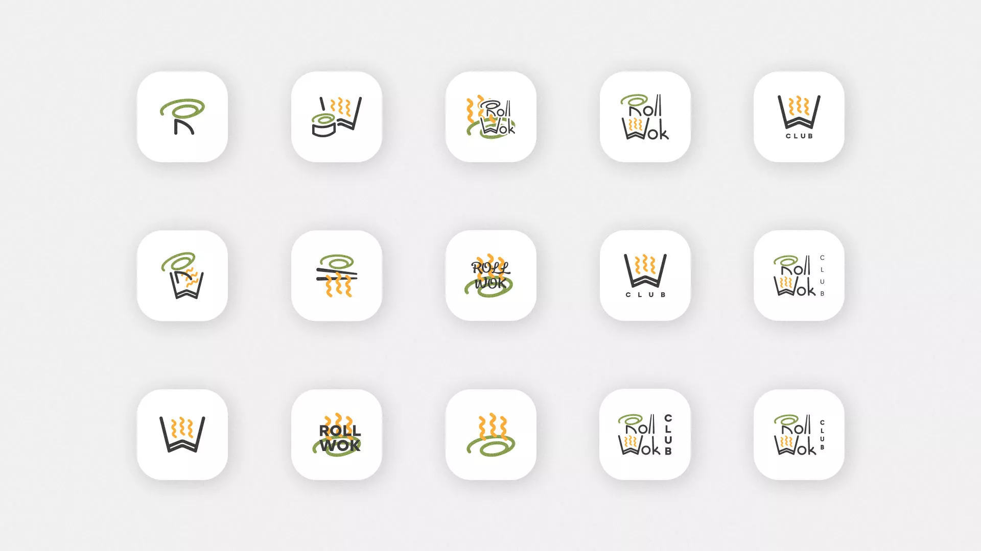 Разработка иконки приложения суши-бара «Roll Wok Club» в Гусь-Хрустальном