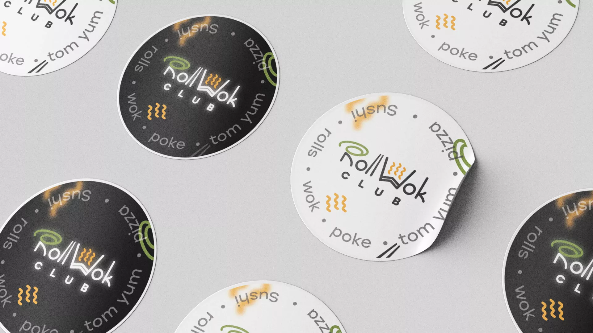 Создание дизайна упаковки суши-бара «Roll Wok Club» в Гусь-Хрустальном